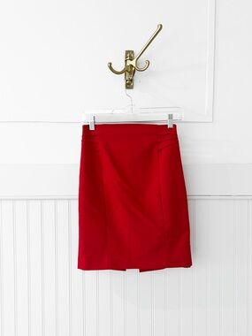 Express Bright Red Pencil Skirt - Classic Workwear